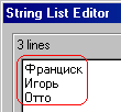 ���� String List Editor