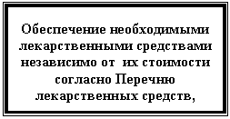 Подпись: Обеспечение необходимыми лекарственными средствами независимо от их стоимости согласно Перечню
лекарственных средств,
утвержденного
Правительством России