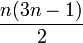 \frac{n(3n-1)}{2}