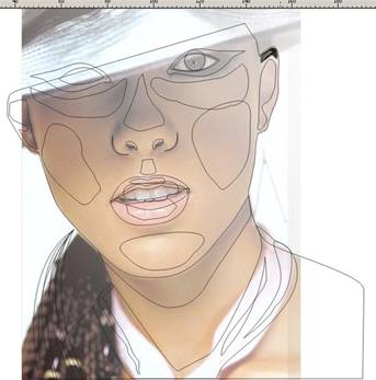 отрисовка при помощи Blend Tool *