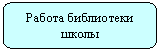 Скругленный прямоугольник: Работа библиотеки школы