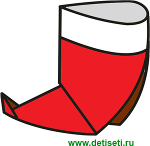 Оригами. Сапожок