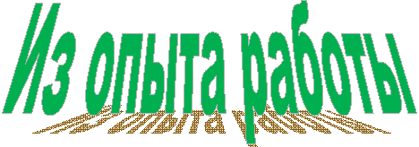 Из опыта работы
