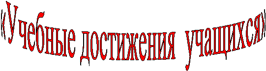 «Учебные достижения учащихся»