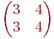 \begin{pmatrix}
3