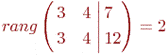 rang
\left(
\begin{aligned}
&3