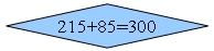 ����: 215+85=300