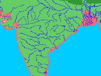 niedrige K�stengebiete Indien Bangladesh