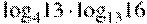 {{\log }_{4}}13\cdot {{\log }_{13}}16