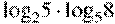 {{\log }_{2}}5\cdot {{\log }_{5}}8