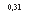 �������: 0,31