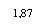 �������: 1,87