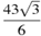 \frac{43\sqrt{3}}{6}