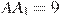 AA_1 = 9