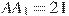 AA_1=21