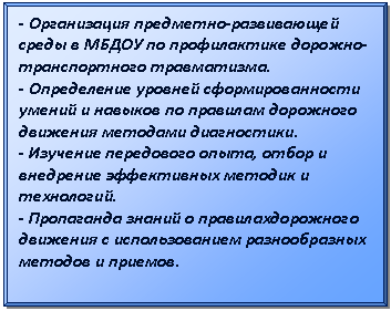 �������� �����: - ����������� ���������-����������� ����� � ����� �� ������������ �������-������������� �����������.

- ����������� ������� ���������������� ������ � ������� �� �������� ��������� �������� �������� �����������.

- �������� ���������� �����, ����� � ��������� ����������� ������� � ����������.

- ���������� ������ � ����������������� �������� � �������������� ������������� ������� � �������.





