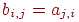 b_{i,j} = a_{j,i}