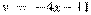 ��������: y~=~-4x-11
