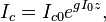 I_c=I_{c0}e^{gI_0z},