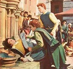 ����� �� ������ ����� � ��������� ������ ����������. 1954 - scene from the Romeo and Juliet film by Catellani