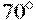 70^\circ