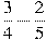 \frac{3}{4}-\frac{2}{5}