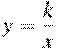 y=\frac{k}{x}