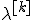 \lambda^{[k]}