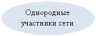 Овал: Однородные участники сети