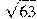 \sqrt{63}