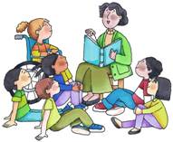 Children Reading Books Clip Art