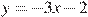 y= -3x - 2
