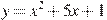 y=x^2+5x+1
