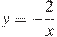 y=-\frac{2}{x}