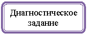 Блок-схема: альтернативный процесс: Диагностическое задание