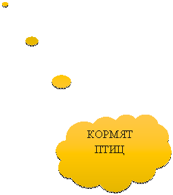 Выноска-облако: КОРМЯТ
ПТИЦ
