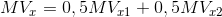 http://latex.codecogs.com/gif.latex?MV_x%3D0%2C5MV_x_1&plus;0%2C5MV_x_2