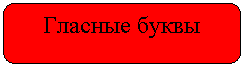 Скругленный прямоугольник: Гласные буквы
