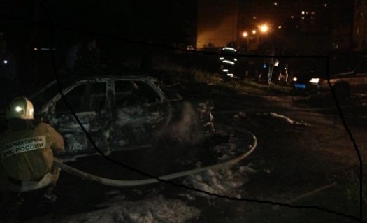 В Воронеже ночью снова сгорел автомобиль