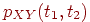 p_{XY}(t_1,t_2)