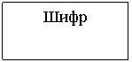 Подпись: Шифр