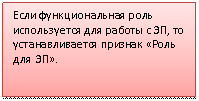 Подпись: Если функциональная роль используется для работы с ЭП, то устанавливается признак «Роль для ЭП».