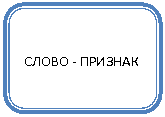 Скругленный прямоугольник: СЛОВО - ПРИЗНАК