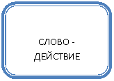 Скругленный прямоугольник: СЛОВО - ДЕЙСТВИЕ
