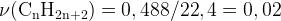 http://l.wordpress.com/latex.php?latex=%5Crm%20%5Cnu%20%28C_nH_%7B2n%2B2%7D%29%20%3D%200%2C488%20%2F%2022%2C4%20%3D%200%2C02&bg=FFFFFF&fg=000000&s=1