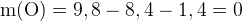 http://l.wordpress.com/latex.php?latex=%5Crm%20m%28O%29%20%3D%209%2C8%20-%208%2C4%20-%201%2C4%20%3D%200&bg=FFFFFF&fg=000000&s=1
