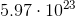 http://latex.codecogs.com/gif.latex?5.97&space;\cdot10%5e%7b23%7d