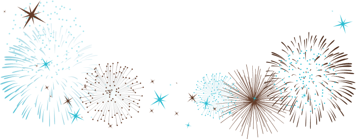 Background graphics of fireworks in two colors