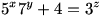 5^{x}7^{y}+4=3^{z}