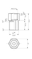 "Чертёж переходника с М12*1,5 на G3/8"